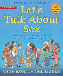 Book jacket for Let's Talk About Sex, a book for helping parents when talking to children about sex, bodies and relationships
