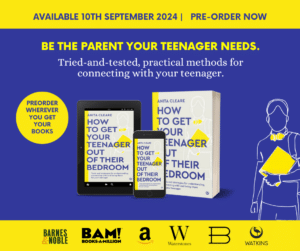 Advert for book How to Get Your Teenager Out of Their Bedroom by parenting expert Anita Cleare