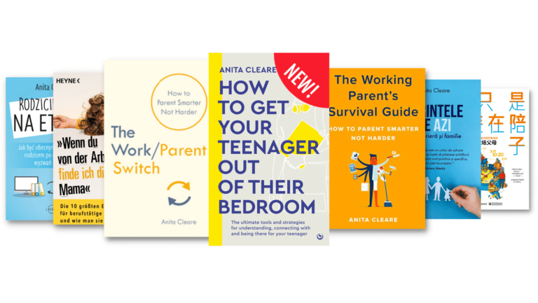 montage of books by parenting expert Anita Cleare