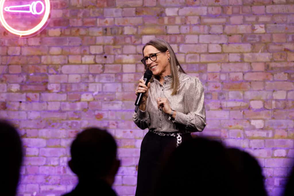 photo of Anita Cleare as MC Host of an event